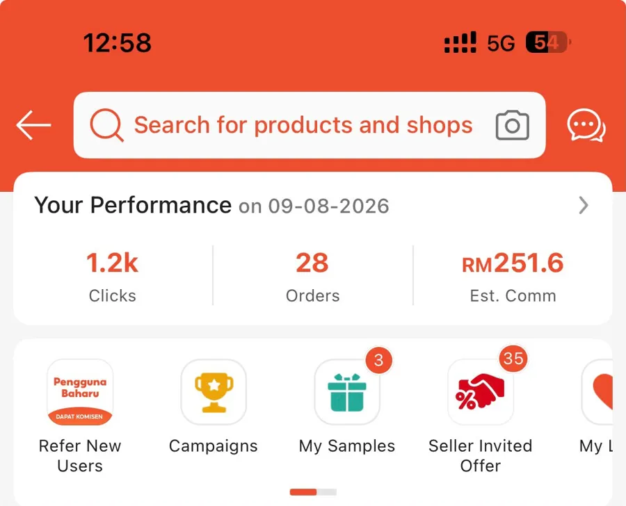Tangkap layar komisen pembeli 1